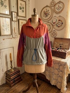 Lululemon Evergreen Anorak Jacket Size 10 Pink Punch Colorblock Packable